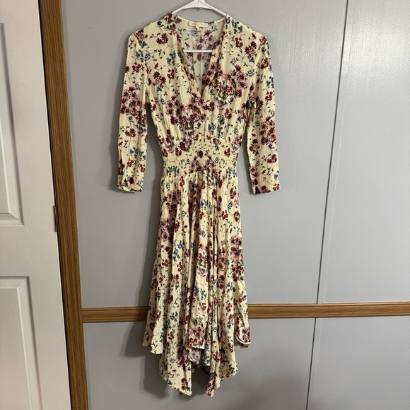 Maje Cream and Floral Midi Dress Size 1 - Picture 13 of 13